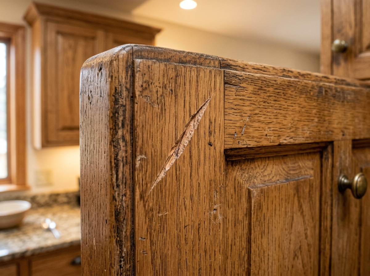 Cabinet Damaged (Before)
